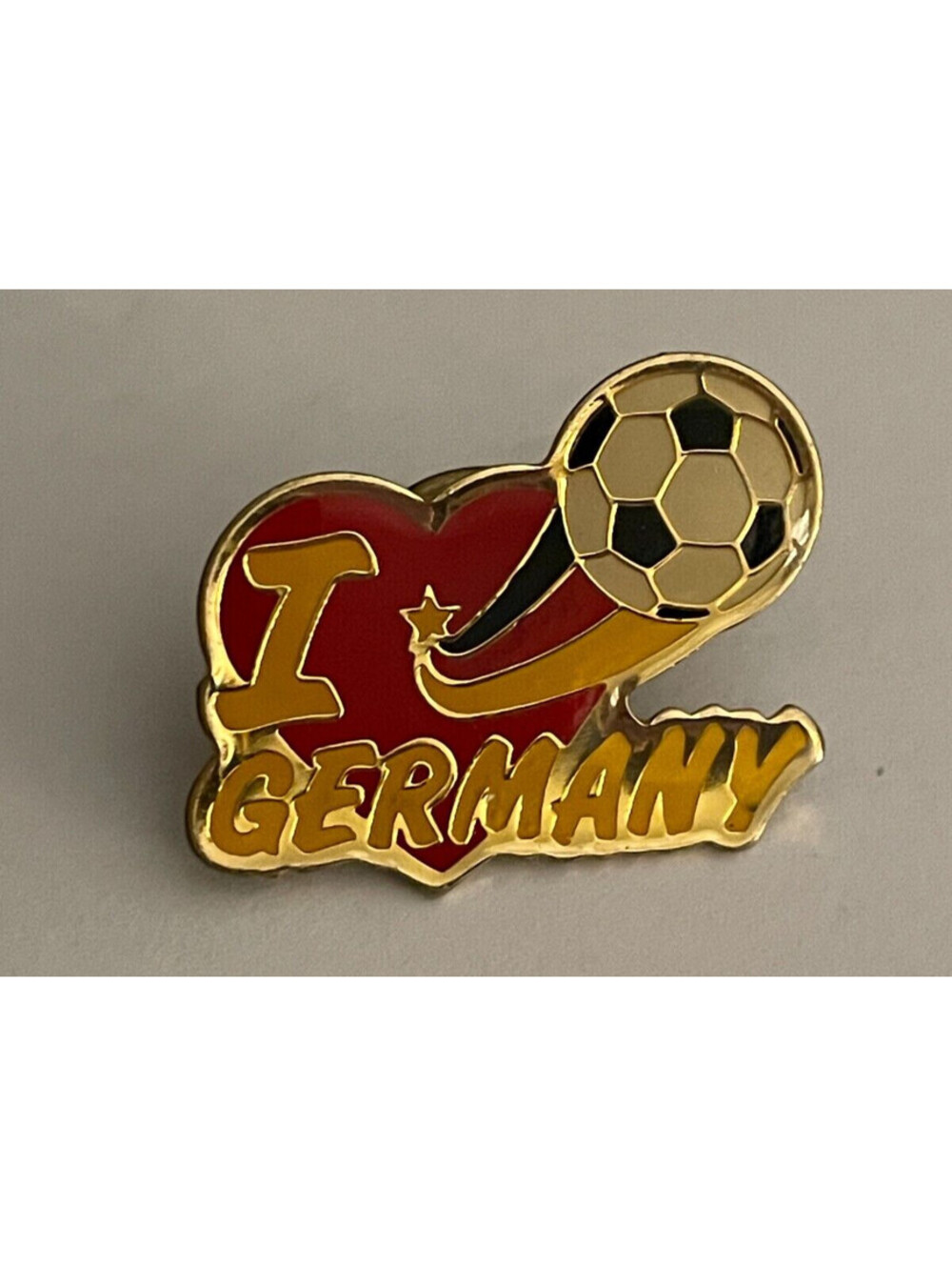 I Heart Germany Soccer Pin